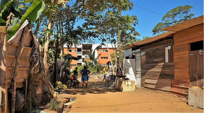 Le bidonville de Piste Tarzan, à Cayenne. Crédit : Dana Alboz/InfoMigrants 