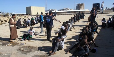 Marché d'esclaves en Libye (Crédits : Reuters)